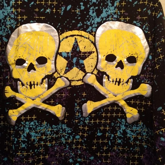 Delf Trading Imperious 4XL/5XL  T-shirt Skull Crossbones Cryptic Metallic - Picture 5 of 11